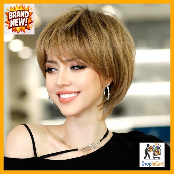 Pixie Cut Human Hair Wig Lightweight Breathable Glueless Natural Everyday Wear